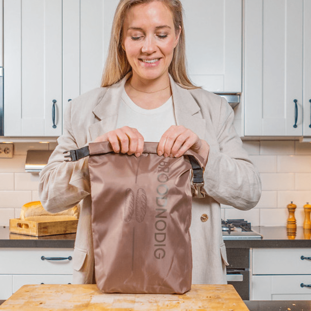 Wiederverwendbarer Brotbeutel – Mokka