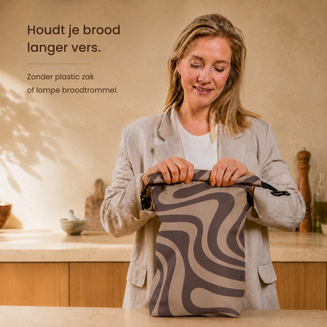 
                  
                    Wiederverwendbarer Brotsack - Kakaowirbel
                  
                