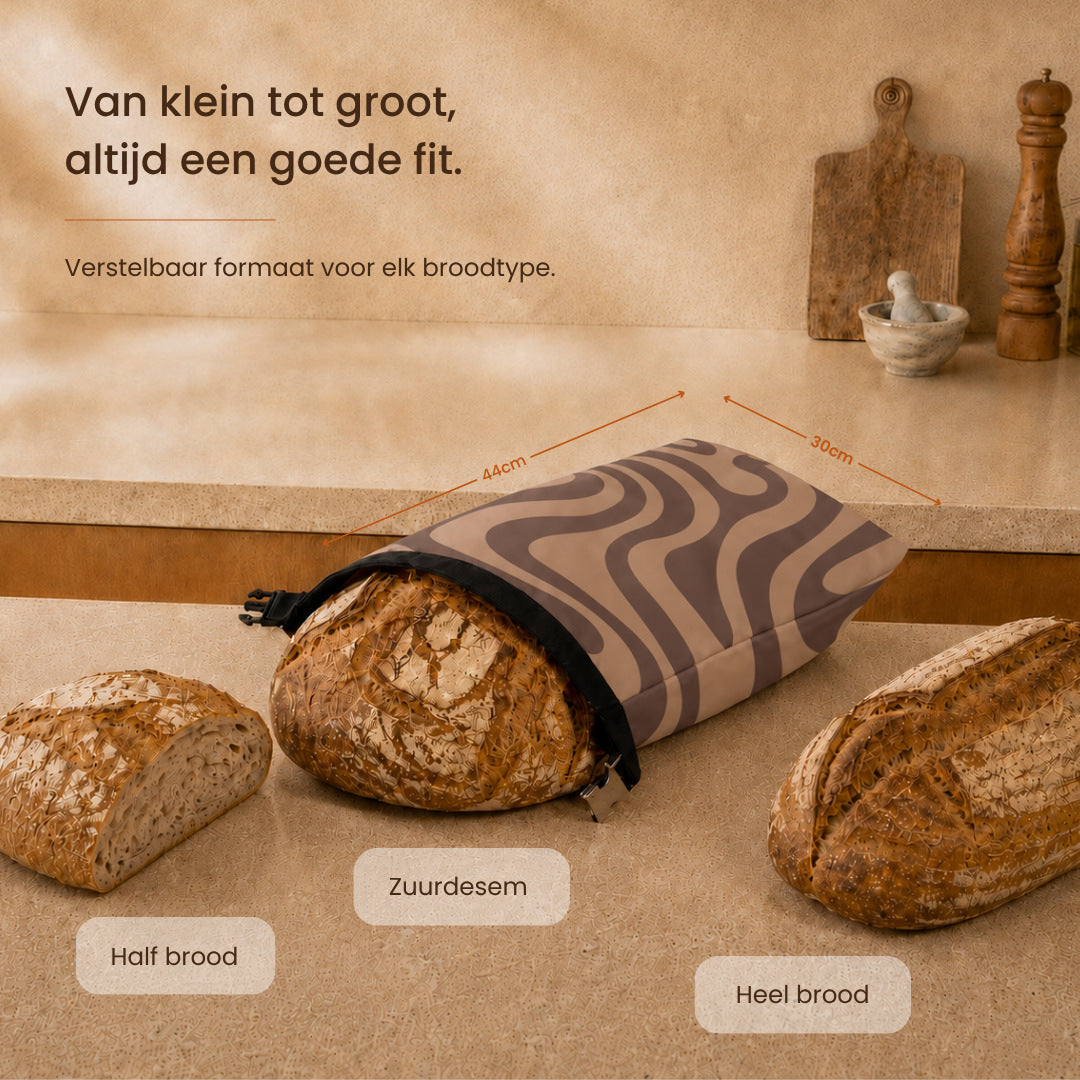 
                  
                    Wiederverwendbarer Brotsack - Kakaowirbel
                  
                