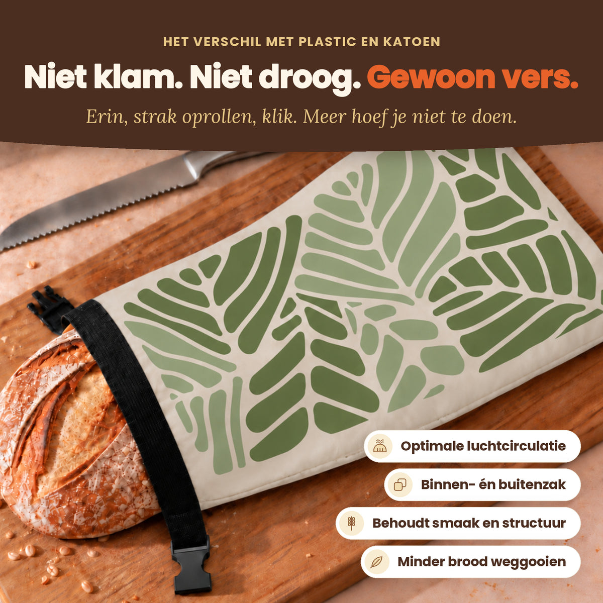 Premium broodzak Green Palm: uitleg over gebruik en voordelen
