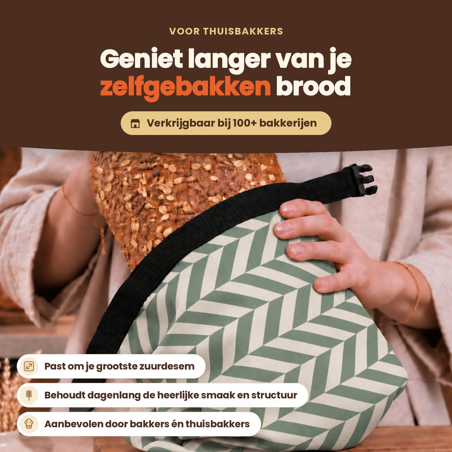 
                
                  Premium broodzak Chevron Saly: zo blijft je brood langer vers
                
              